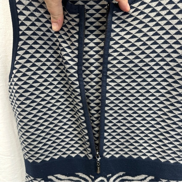 Hale Bob Womens Knit Navy Green Dress Size S - Picture 4 of 9